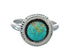 Navajo Genuine Sterling Silver Turquoise Ring Size 7 JX130785